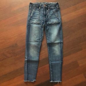 American Eagle high rise cropped jeans